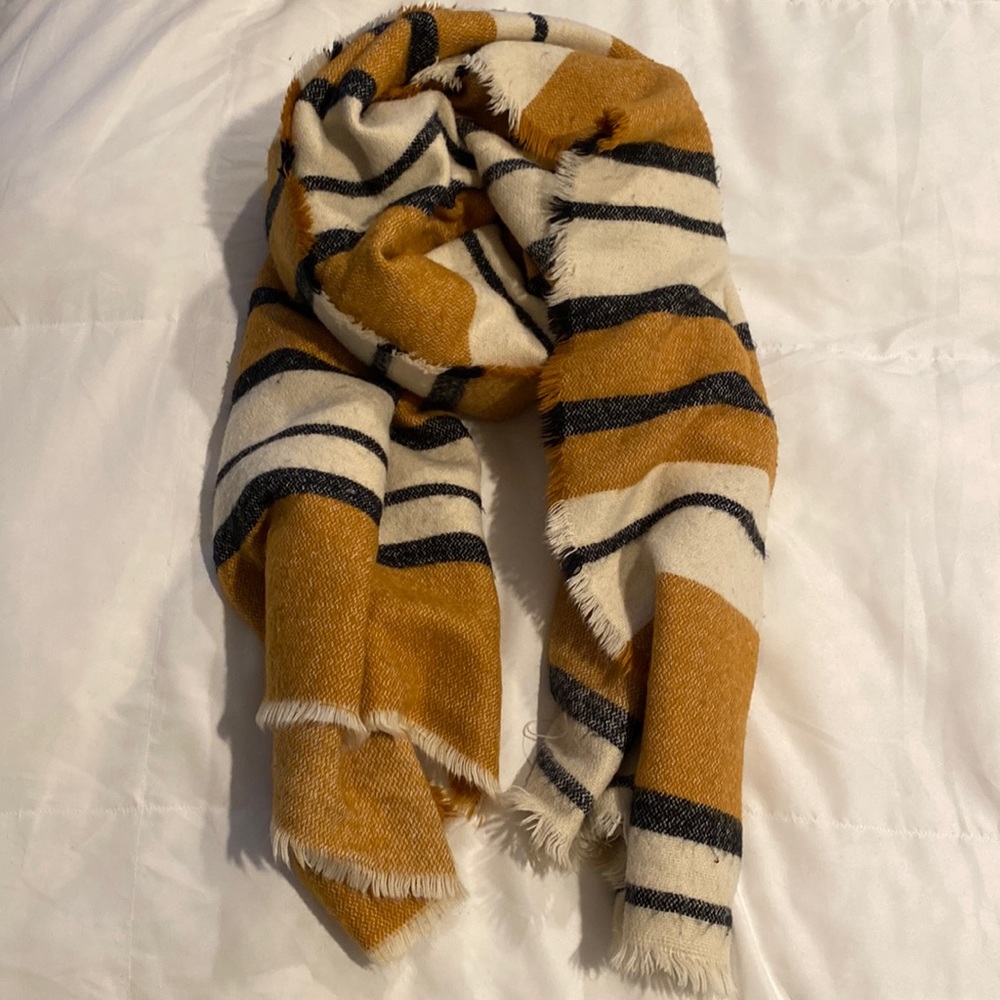 Striped winter scarf